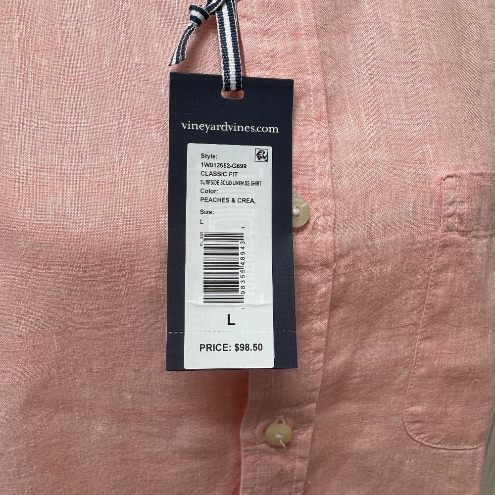Vineyard Vines Surfside Solid Linen Button Down S… - image 12